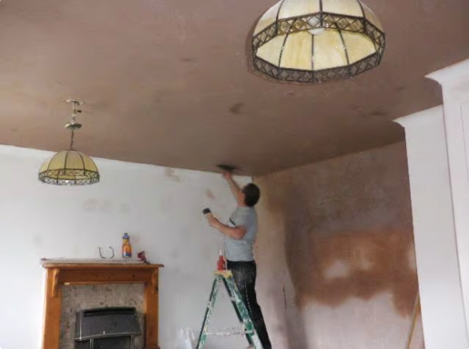 Plastering over Artex